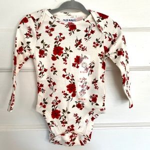 Long Sleeve Floral Onesie Bodysuit